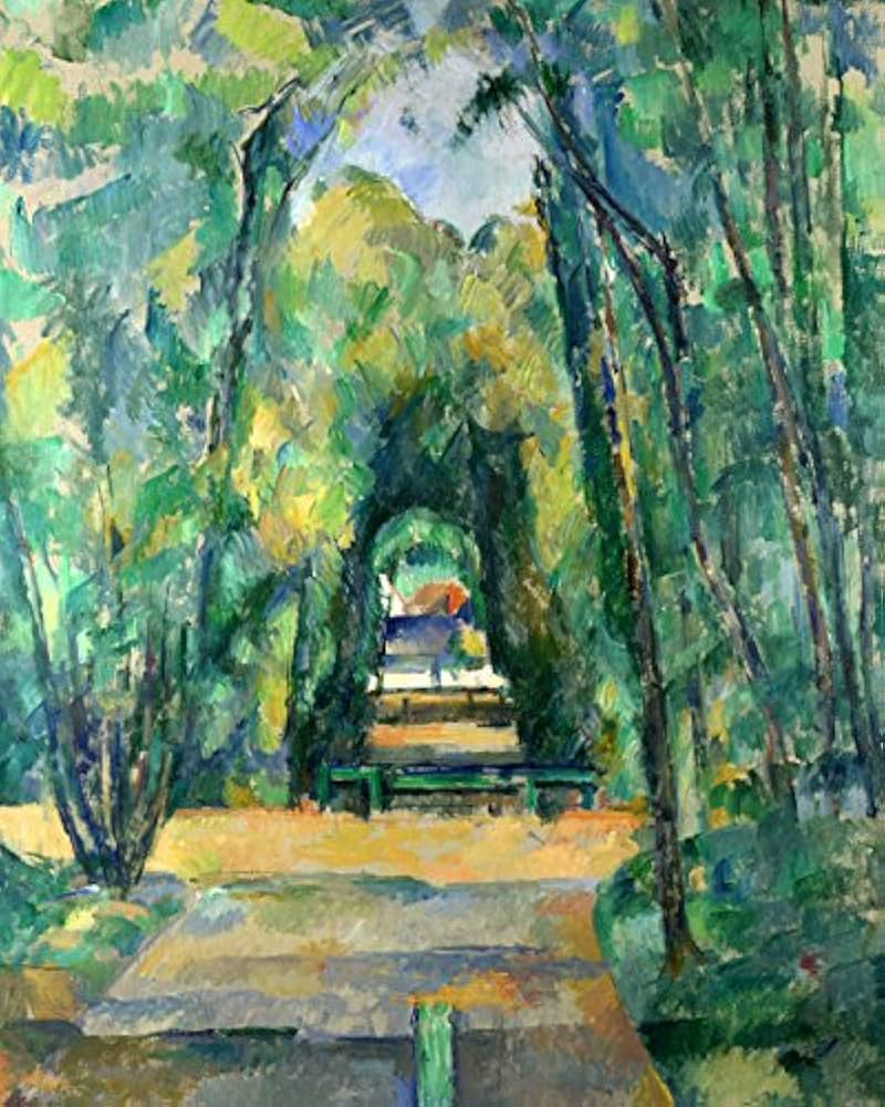 絵画 複製画ジクレー Amazon.co.jp: 世界の名画 セザンヌ シャンティの並木道